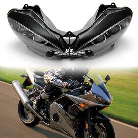 Acc-ym011008bmg Oumurs Front Headlight Headlamp Fit For Yamaha 2003-2005 Yzf R6 And 2006-2009 R6s Black