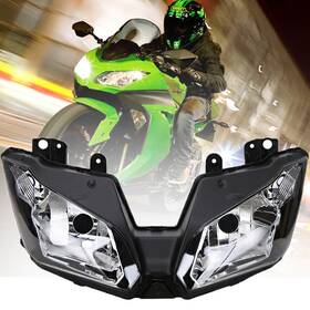 Mascq011005 Oumurs Front Headlight Head Light Lamp Fit For Kawasaki Ninja 300 2013-2017 14 15 16 Us