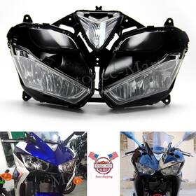 Motoacc-ym011011-a Oumurs Yzf R25 R3 Front Headlight Lamp Assembly Clear Lens For Yamaha 2013-2016 Black