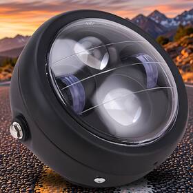 Mpp2166unoooo1oo1-8f Oumurs New 6.5ftft Inch Motorcycle Led Headlight With Bracket For Harley Bobber Cafe Racer
