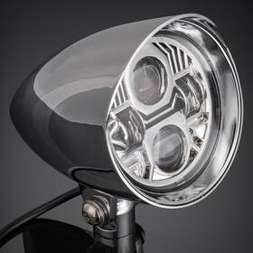 Mppb166hlooo27ooo9zb-1f Oumurs Chrome 4.7in High-low Visor Bullet Headlight Lamp For Harley Bobber Chopper Dyna