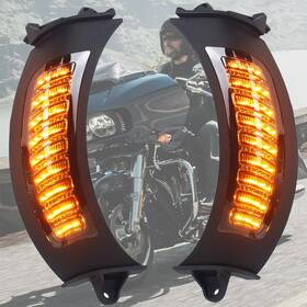 Mppb262hl018oooo1zb Oumurs Headlight Fairing Vent Turn Side Light Fits For Harley Road Glide Fltr Cvo 15-24