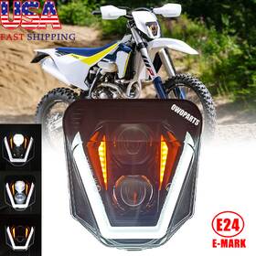 507108 Owoparts Led Headlight Hi/low Beam For Husqvarna 2024 Te150 250 300 Fe250 350 450 Enduro
