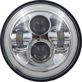 Hd7mbc Pathfinder 7 Inch High Definition Led Headlights - Chrome With Full Halo