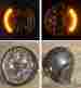Pmhl-002 Paragon Moto 7 Motorcycle Headlight With Amber Led Turn Signals