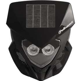 8668900002 Polisport Black Lookos Evo Solar Headlight