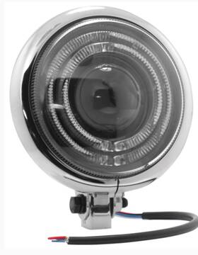 11009 Powehouse New 5-3/4 Chrome Bottom Mount Led Headlight For Custom Harley Davidson