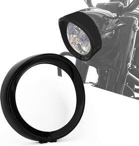 Hl0268ba Psler 7 Headlight Trim Ring Guard Cover For Touring Electra Glide Road King Softail