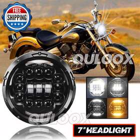 Jp-cj5-1982 Quloox 7inch Motorcycle Led Headlight For Yamaha V-star Xvs 1100 950 Road Star