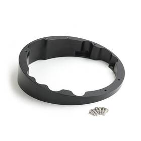 Hd-rhb-001-bla-faubuy Radiatorfactory 7 Raked Headlight Bezel Adapter For Harley Road King 94-up Electra Glide Classic