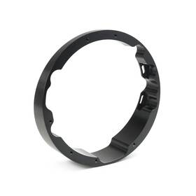Hd-rhb-001-bla-yun0317 Radiatorfactory 7 Inch Raked Headlight Bezel Adapter For Harley Touring Electra Glide Street 94-25