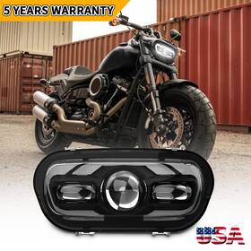 Realove 717931382159 2008-19 For Harley Fat Bob Fxdf Fxfb Brightest Led Headlight Hi/lo Drl Lamps Dot