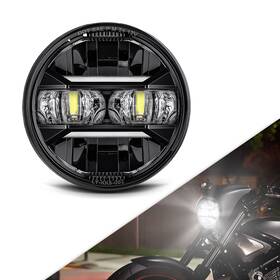 H5001 Realove 717931385075 Dot 5.75 5-3/4ftft Round Headlight Hi-lo Sealed Lamp For Night Rod Vrscd 2006-2011