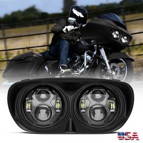 Realove 717931385730 Brightest 5.75 Dual Led Headlight Hi/lo Sealed Headlamp For Road Glide 1998-2013