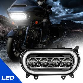 Realove 762891744622 For 2015-2023 Harley Road Glide Fltrx Motorcycle Halo Led Projector Headlamp