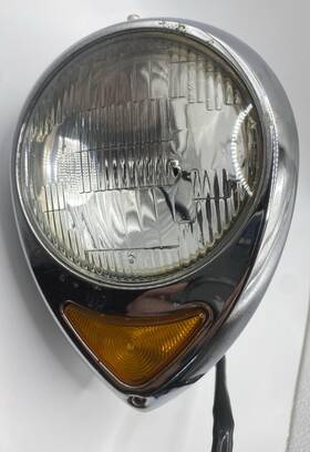 62406 Rick Doss Inc. Collection Tear Drop Spotlight Amber Turn Signal Harley Indian