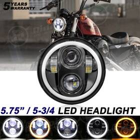 Aut5y0101 Ridorid Used 5-3/4 5.75 Inch Motorcycle Led Projector Headlight For Honda Shadow Spirit
