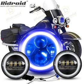 7y0019ddwd002 Ridroid 7 Inch Led Headlight Fog Passing Light For Harley Davidson Heritage Softail Classic
