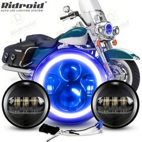7y0019ddwd004 Ridroid 7 Inch Led Drl Headlight Passing Lights For Harley Davidson Touring Road King