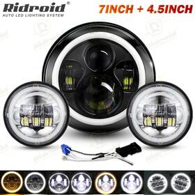 7y001wd005 Ridroid 7 Inch Led Headlight &passing Lights For Harley-davidson Electra Glide Ultra Classic