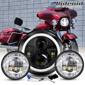 7y01wd03 Ridroid 7 Inch Led Headlight And 4.5 Fog Passing Lights For Harley-davidson Street Glide Cvo