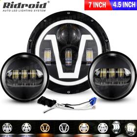 7y14wd04 Ridroid 7 Inch Led Headlight 4.5 Passing Lights For Harley Davidson Touring Road King
