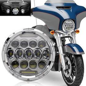 Actd7y0009 Ridroid 7 Inch Round Led Headlight Hi/lo Beam Projector For Harley Softail Fat Boy