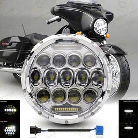 At37y0109 Ridroid 7 Inch Led Headlight Assembly Hi/lo Motorcycle For Harley Dyna Cafe Racer Bobber