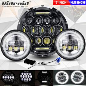 At37y03wd04 Ridroid 7 Inch Led Headlight And Passing Lights For Harley Davidson Heritage Softail Classic