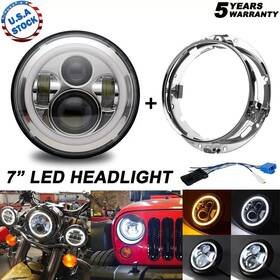 Aut7y11zj02 Ridroid 7 Inch Motorcycle Led Headlight Ring Mount Chrome For Harley Street Glide
