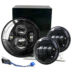 Capmtz04 Ridroid For Harley Davidson Electra Glide Classic 7 Inch Led Headlight 4.5 Passing Lights
