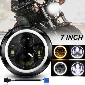 Cartd7y0001 Ridroid Led Drl Halo Headlight 7 Inch For Harley Davidson Motorcycle Road King Flhr