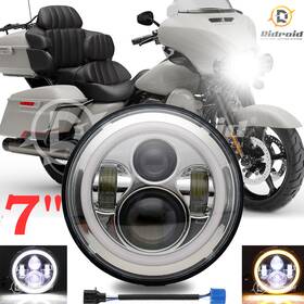 Ridroid H6024 6012 6014 9003 H4 For Harley Honda Yamaha Indian 7 Inch Motorcycle Led Headlight Projector Drl