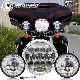 Man-7y09 Ridroid 7 Inch Led Headlight &4.5 Fog Light For Harley-davidson Electra Glide Ultra Classic