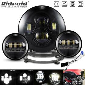 Mptz004zj001 Ridroid Black 7 Inch Led Headlight Passing Lights For Harley Davidson Touring Road King