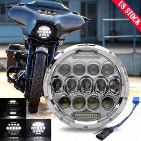 Ridroid-led-09 Ridroid 1x Drl 7 Inch Round Led Headlight Hi/low Beam Headlamp For Harley Motorcycle