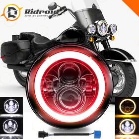 Ridroid-led-7y20-1 Ridroid 7 Inch Led Headlight Hi/lo Beam Projector For Harley-davidson Street Glide Flhx