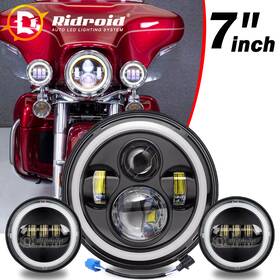 Ridroid-mp02-1 Ridroid 7 Inch Led Headlight 4.5ftftfog Passing Light For Harley Davidson Heritage Softail Us