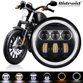 Rit5y07 Ridroid 5-3/4 Inch 5.75 Led Headlight Hi-lo Beam Drl For Harley-davidson Iron 883 Xl883n
