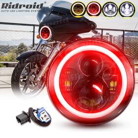 Rit7y020 Ridroid 7inch Led Headlight Red Halo For Harley Davidson Street Glide Special Flhxs Flhx
