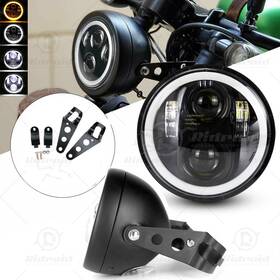 Td5y0001 Ridroid 5.75 Inch Led Headlight And Housing Bucket Bracket For Harley Sportster 883 1200 Dyna