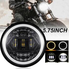 Td5y0009 Ridroid 5 3/4 Inch 5.75 Led Headlight Halo For Harley Sportster Iron 883 1200 Forty Eight