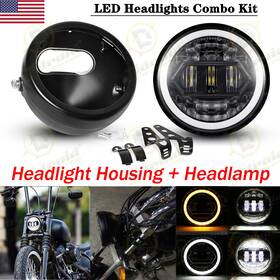 Td5y0009zj7c06 Ridroid 5.75 Inch Led Headlight With Housing Bucket For Honda Shadow Vt 600 750 1100 Vtx 1300