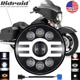 Td7y000012 Ridroid Dot 7 Inch Led Headlight Projector Hi/lo Beam Drl For Harley Street Glide Flhx