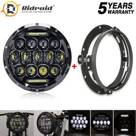 Td7y0003zj01 Ridroid 7 Inch Mounting Ring Brackets Adapter Led Headlight For Harley Motorcycle