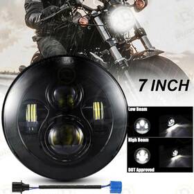 Td7y0008 Ridroid 7 Inch Projector Led Headlight Hi/lo Beam For Harley-davidson Road King Flhr