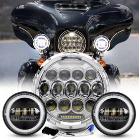 Td7y0009wd0002 Ridroid 7 Inch Led Headlight Passing Lights For Harley-davidson Electra Glide Ultra Classic