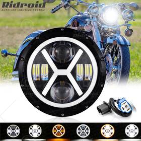 Td7y0013 Ridroid 7 Inch Motorcycle Led Headlight Projector Halo Drl Turn Signal For Harley Motorbike