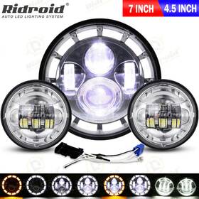 Td7y0015wd000003 Ridroid 7 Inch Led Headlight 4.5 Fog Passing Lights For Harley-davidson Softail Springer