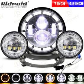 Td7y0015wd0003zj01 Ridroid 7 Inch Led Headlight 4.5 Fog Passing Lights For Harley-davidson Touring Road King